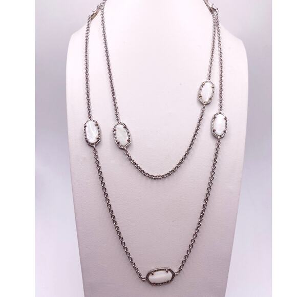 Kendra Scott Mother Of Pearl Extra Large Necklace 36” - Picture 3 of 6